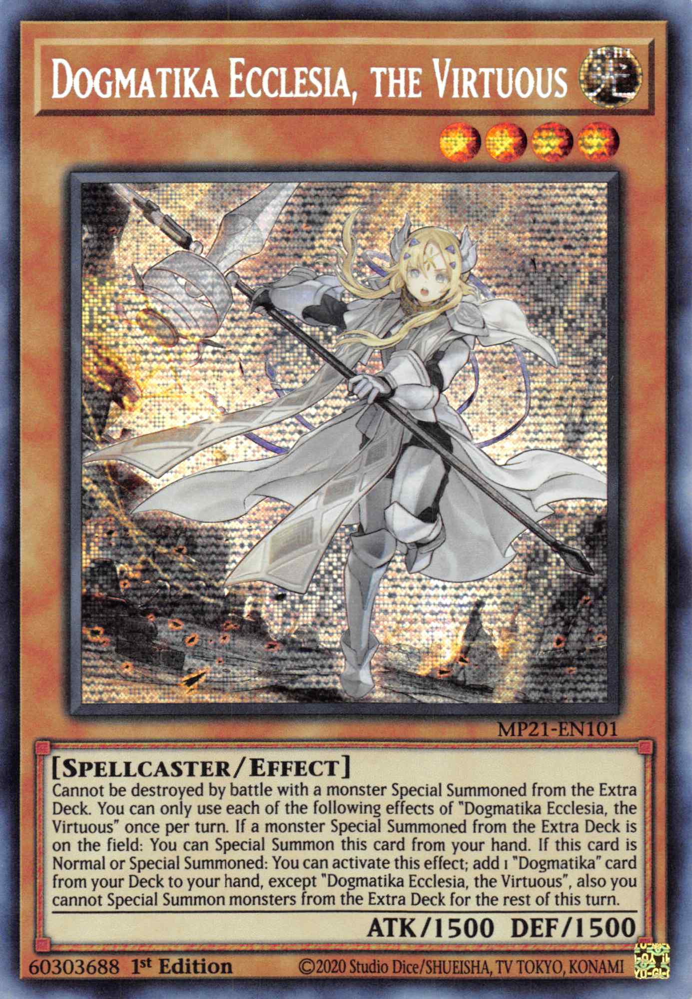 Dogmatika Ecclesia, the Virtuous [MP21-EN101] Prismatic Secret Rare | Exor Games Truro