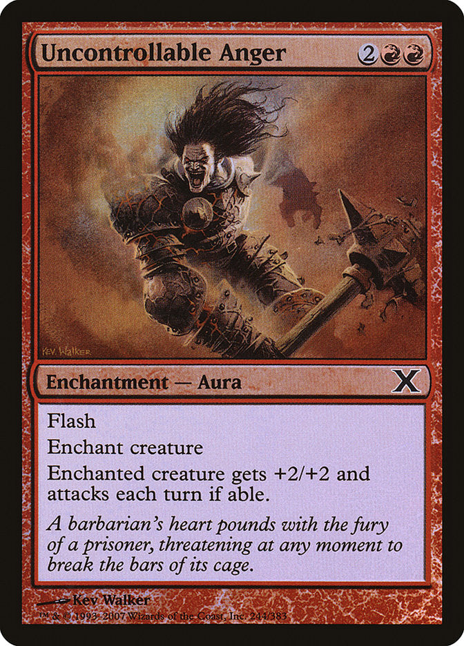 Uncontrollable Anger (Premium Foil) [Tenth Edition] | Exor Games Truro
