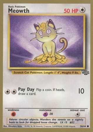 Meowth (56/64) (Gold Bordered Promo) [Jungle Unlimited] | Exor Games Truro