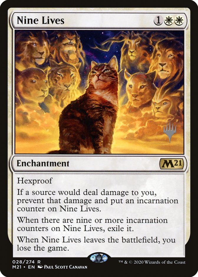 Nine Lives (Promo Pack) [Core Set 2021 Promos] | Exor Games Truro