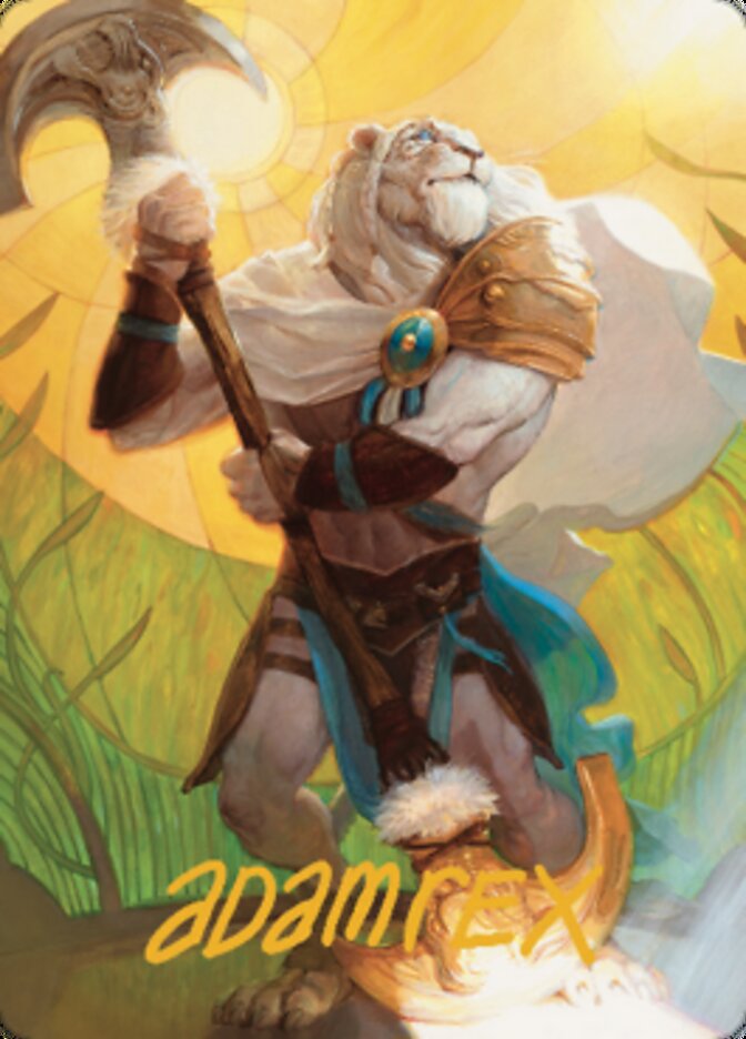 Ajani, Sleeper Agent Art Card (Gold-Stamped Signature) [Dominaria United Art Series] | Exor Games Truro