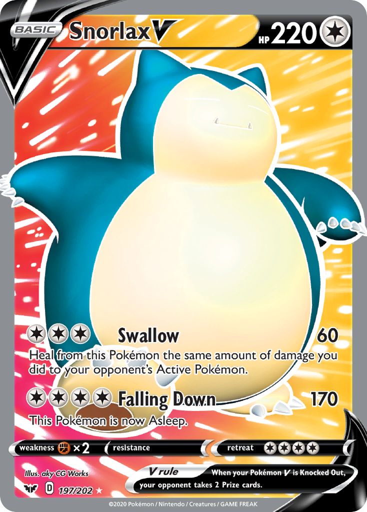 Snorlax V (197/202) [Sword & Shield: Base Set] | Exor Games Truro