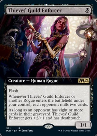 Thieves' Guild Enforcer (Extended Art) [Core Set 2021] | Exor Games Truro