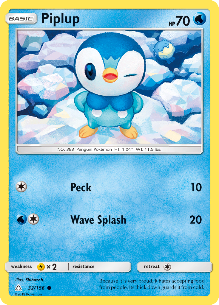 Piplup (32/156) [Sun & Moon: Ultra Prism] | Exor Games Truro