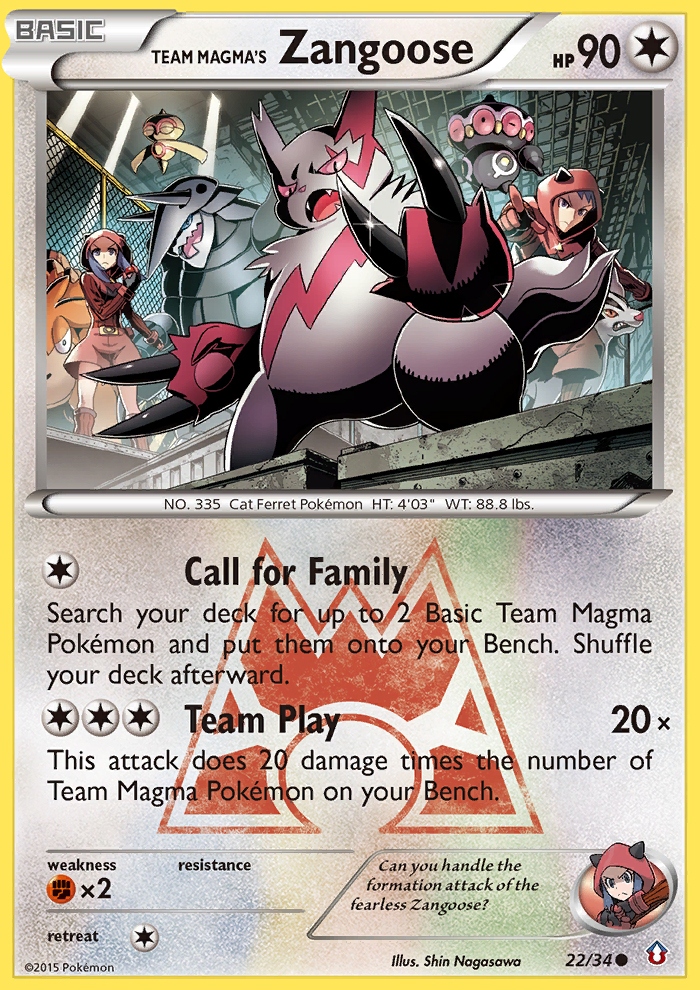 Team Magma's Zangoose (22/34) [XY: Double Crisis] | Exor Games Truro