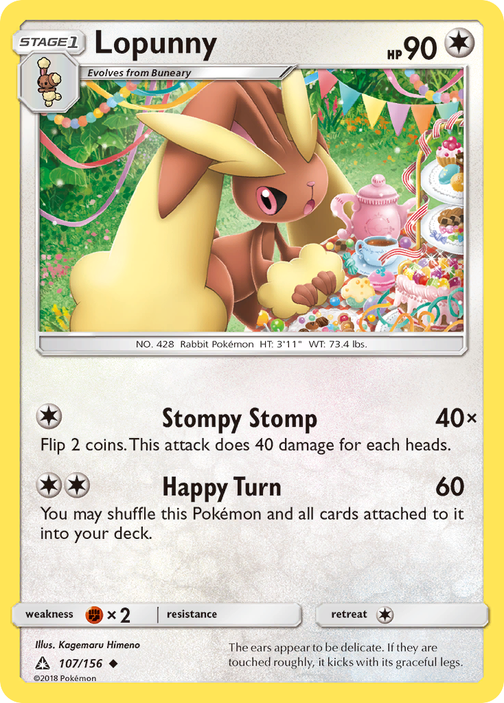 Lopunny (107/156) [Sun & Moon: Ultra Prism] | Exor Games Truro