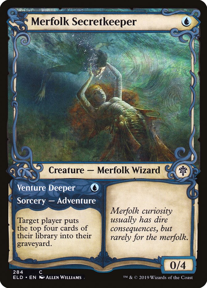 Merfolk Secretkeeper // Venture Deeper (Showcase) [Throne of Eldraine] | Exor Games Truro