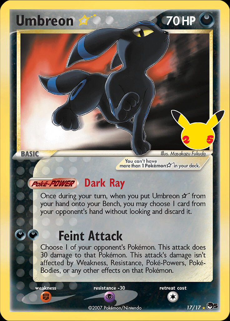 Umbreon (17/17) (Star) [Celebrations: 25th Anniversary - Classic Collection] | Exor Games Truro