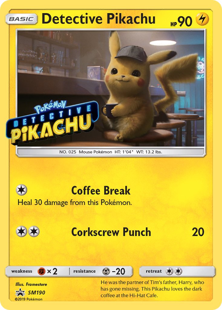 Detective Pikachu (SM190) (Stamped) [Sun & Moon: Black Star Promos] | Exor Games Truro