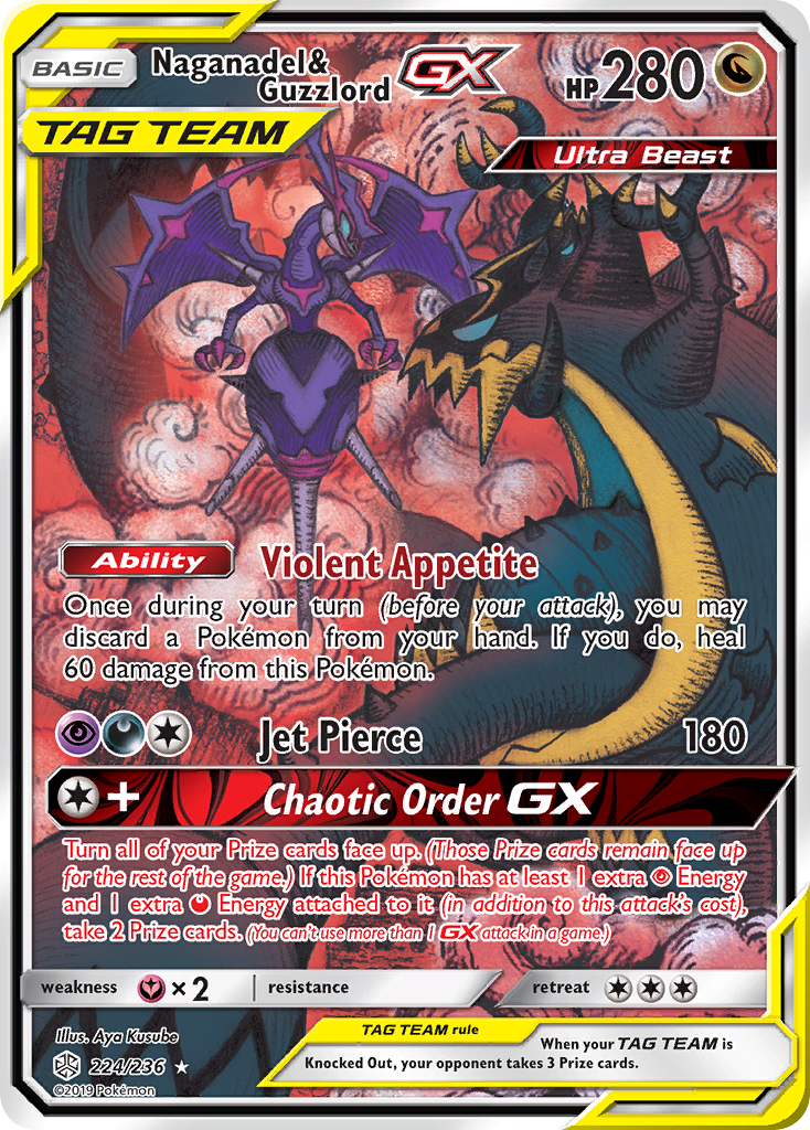 Naganadel & Guzzlord GX (224/236) [Sun & Moon: Cosmic Eclipse] | Exor Games Truro