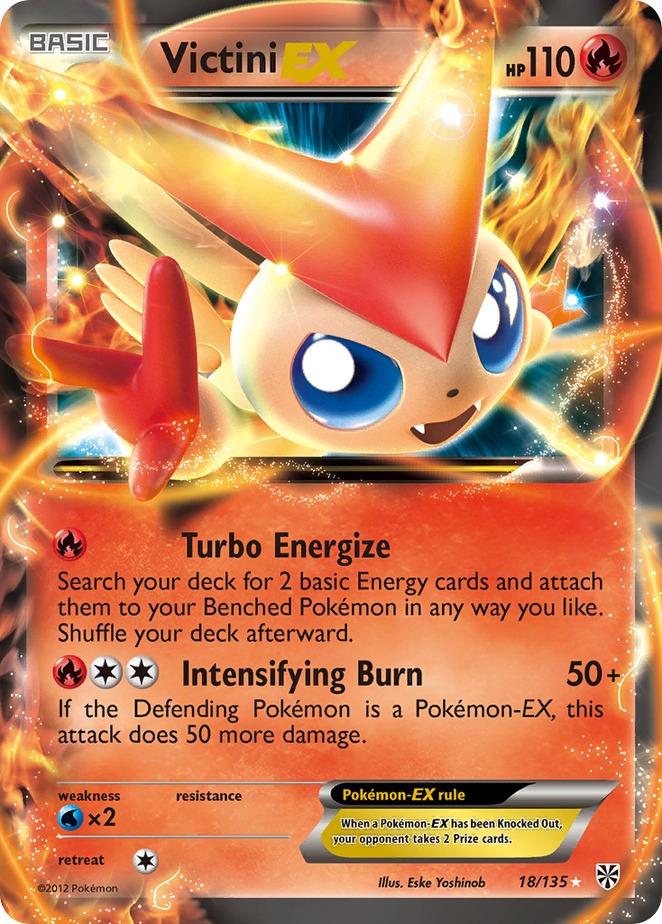 Victini EX (18/135) [Black & White: Plasma Storm] | Exor Games Truro