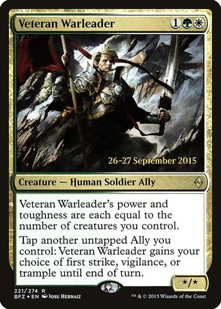 Veteran Warleader [Battle for Zendikar Promos] | Exor Games Truro