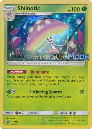 Shiinotic (SM10) (Staff Prerelease Promo) [Sun & Moon: Black Star Promos] | Exor Games Truro