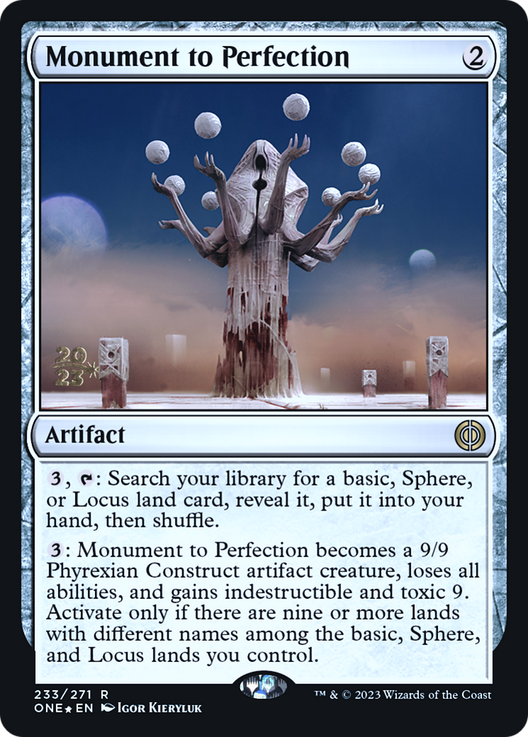 Monument to Perfection [Phyrexia: All Will Be One Prerelease Promos] | Exor Games Truro