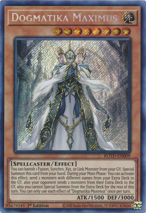 Dogmatika Maximus [ROTD-EN009] Secret Rare | Exor Games Truro