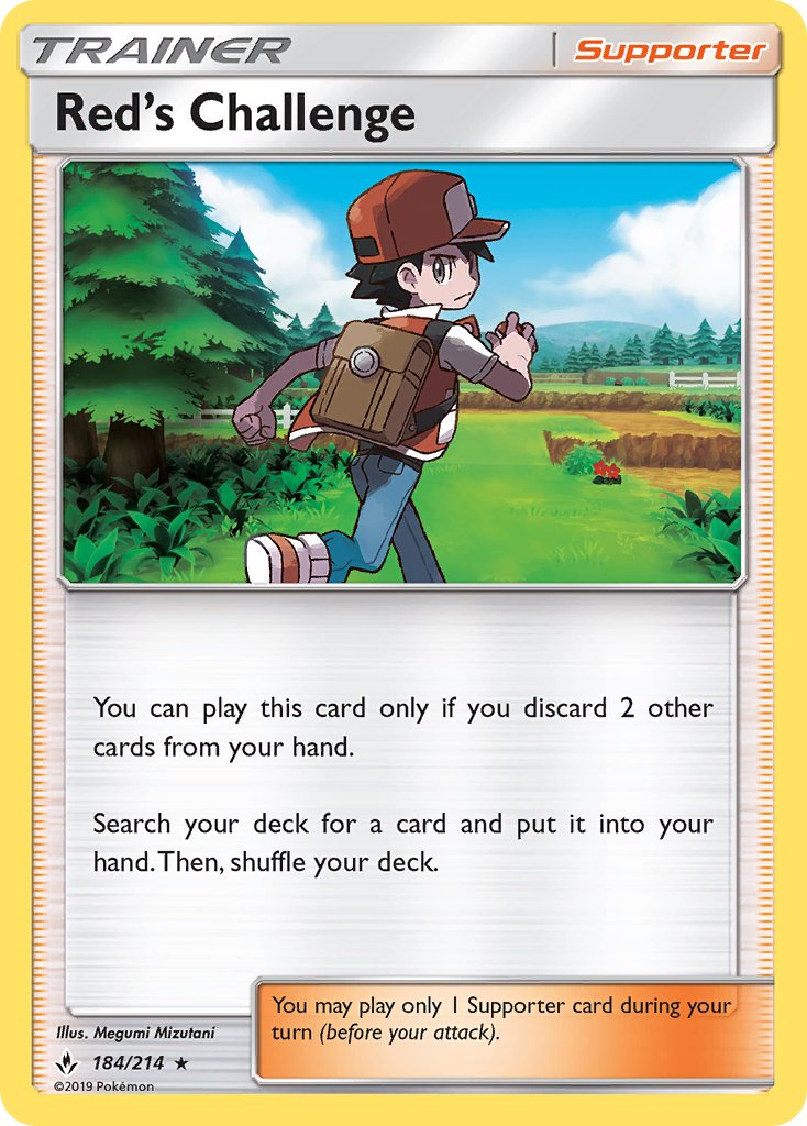 Red's Challenge (184/214) (Theme Deck Exclusive) [Sun & Moon: Unbroken Bonds] | Exor Games Truro