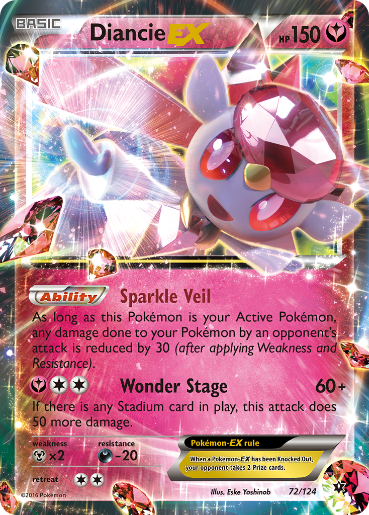 Diancie EX (72/124) [XY: Fates Collide] | Exor Games Truro