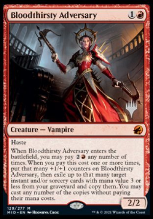 Bloodthirsty Adversary (Promo Pack) [Innistrad: Midnight Hunt Promos] | Exor Games Truro