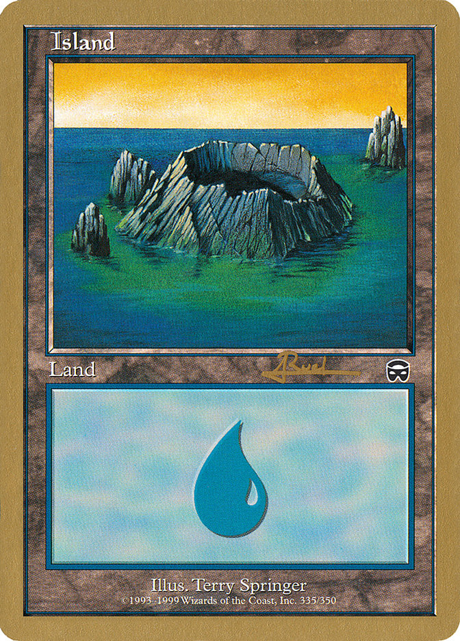 Island (335) (Antoine Ruel) [World Championship Decks 2001] | Exor Games Truro