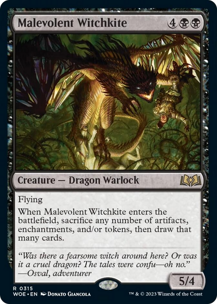 Malevolent Witchkite [Wilds of Eldraine] | Exor Games Truro