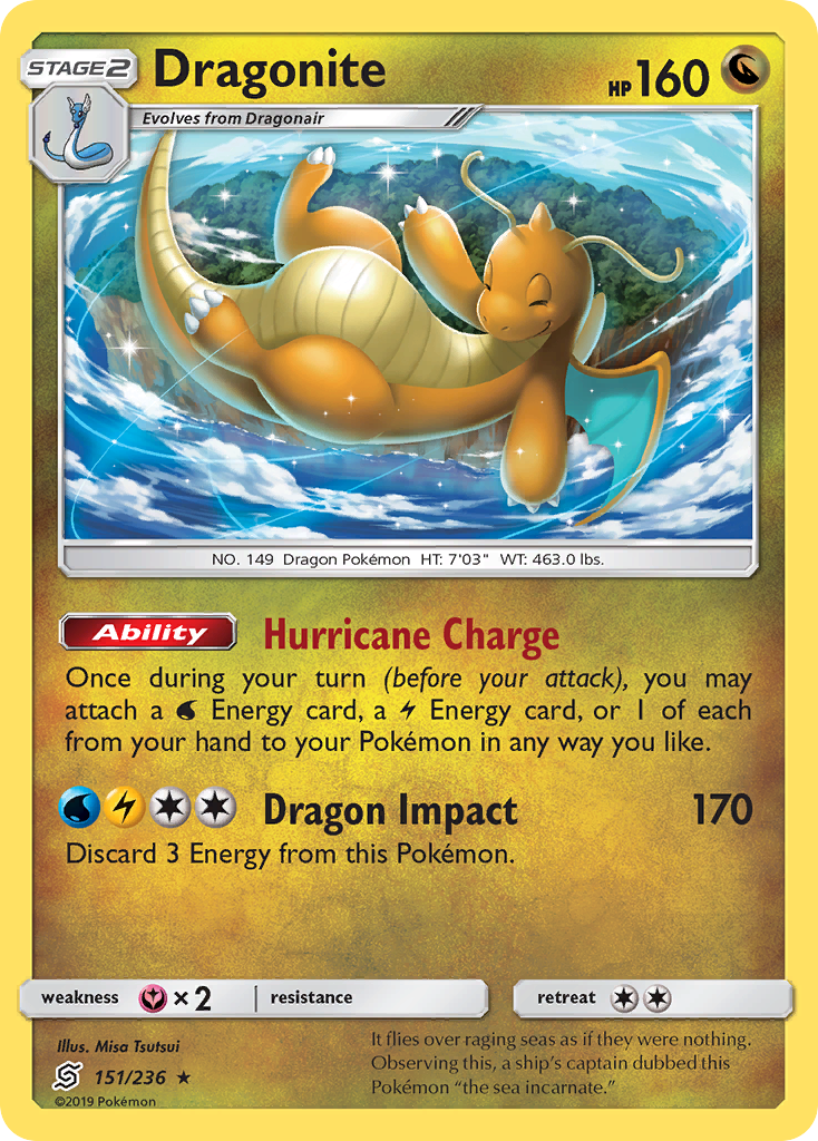 Dragonite (151/236) (Cosmos Holo) [Sun & Moon: Unified Minds] | Exor Games Truro