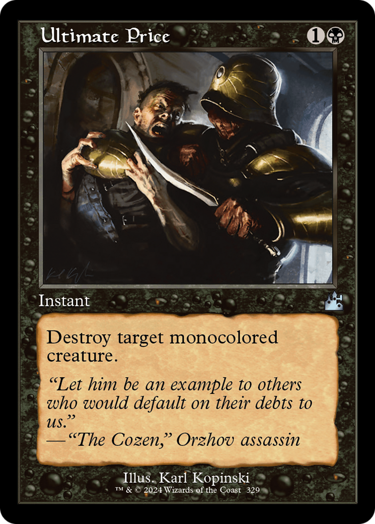 Ultimate Price (Retro Frame) [Ravnica Remastered] | Exor Games Truro