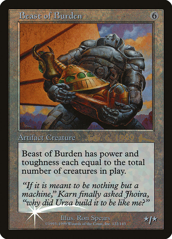 Beast of Burden [Urza's Legacy Promos] | Exor Games Truro