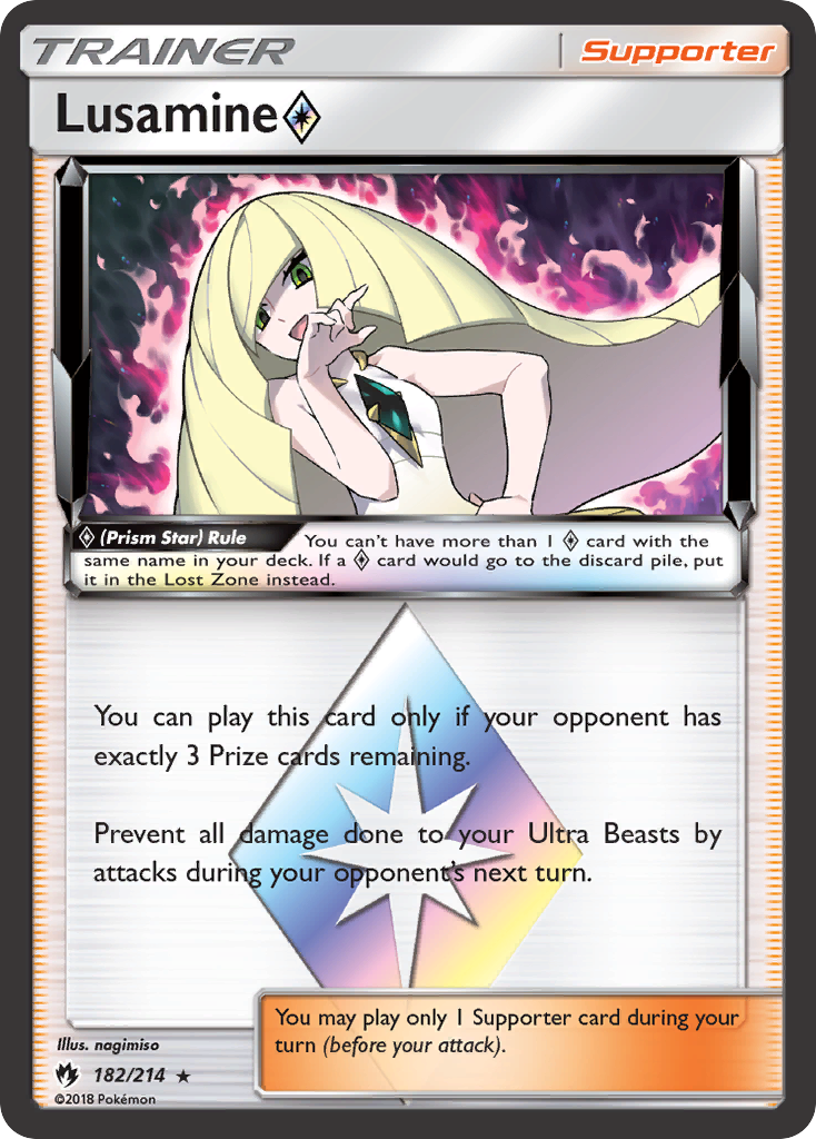 Lusamine (182/214) (Prism Star) [Sun & Moon: Lost Thunder] | Exor Games Truro