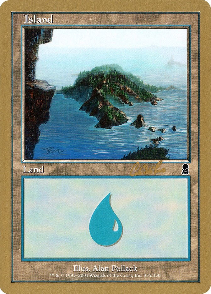 Island (cr335) (Carlos Romao) [World Championship Decks 2002] | Exor Games Truro