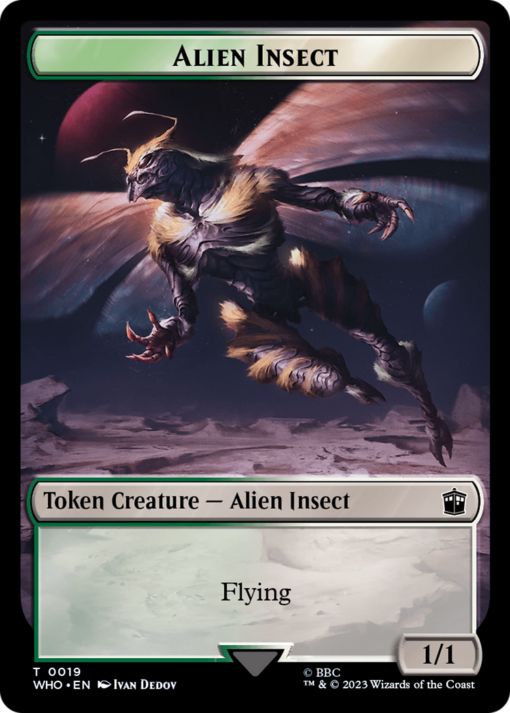 Alien Insect // Mutant Double-Sided Token [Doctor Who Tokens] | Exor Games Truro