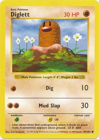 Diglett (47/102) [Base Set Shadowless Unlimited] | Exor Games Truro