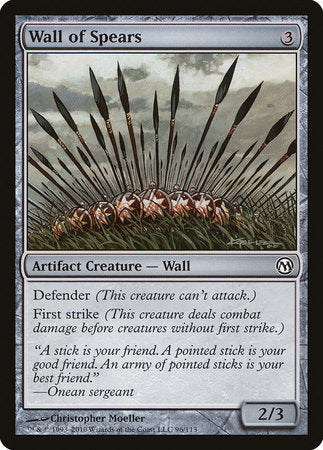 Wall of Spears [Duels of the Planeswalkers] | Exor Games Truro