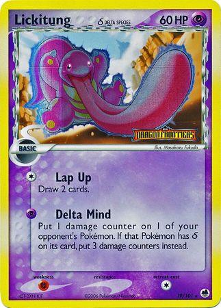 Lickitung (19/101) (Delta Species) (Stamped) [EX: Dragon Frontiers] | Exor Games Truro