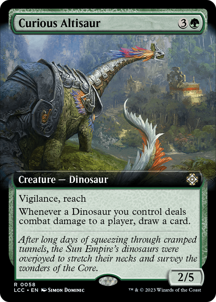 Curious Altisaur (Extended Art) [The Lost Caverns of Ixalan Commander] | Exor Games Truro