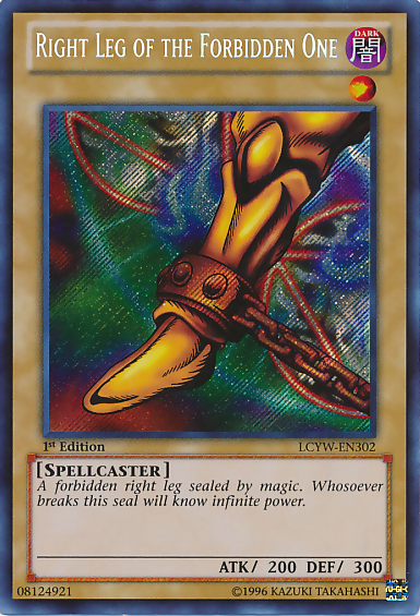 Right Leg of the Forbidden One [LCYW-EN302] Secret Rare | Exor Games Truro