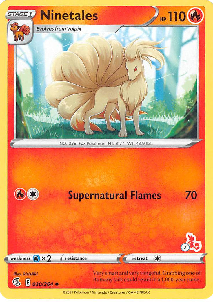 Ninetales (30/264) (Cinderace Stamp #7) [Battle Academy 2022] | Exor Games Truro