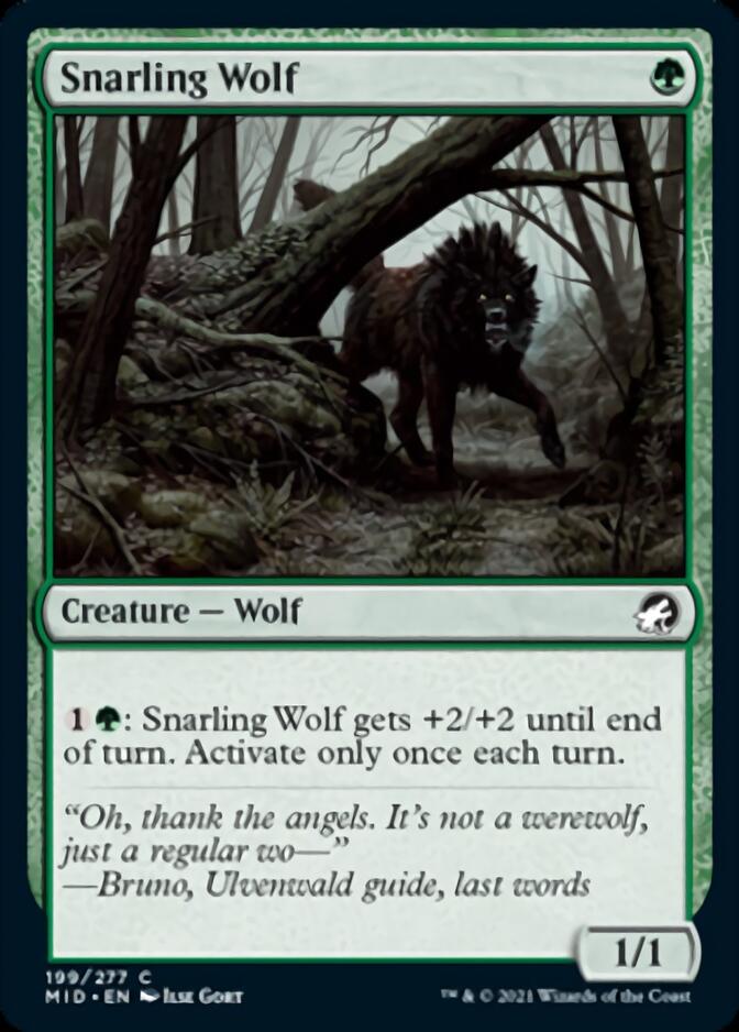 Snarling Wolf [Innistrad: Midnight Hunt] | Exor Games Truro