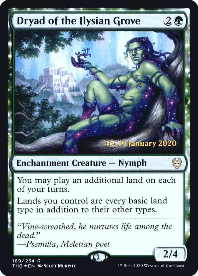 Dryad of the Ilysian Grove [Theros Beyond Death Prerelease Promos] | Exor Games Truro