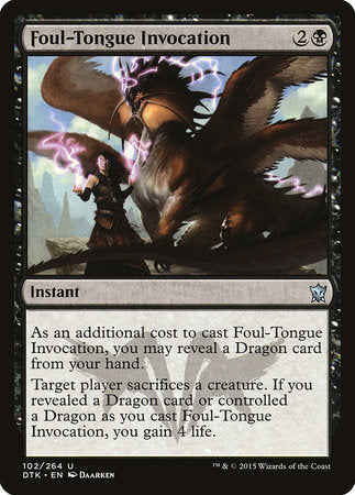 Foul-Tongue Invocation [Dragons of Tarkir] | Exor Games Truro