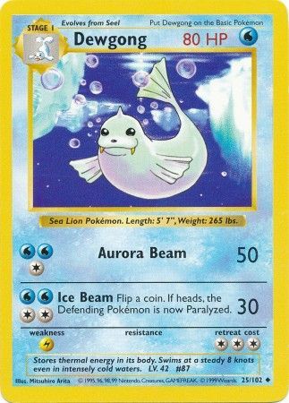 Dewgong (25/102) [Base Set Shadowless Unlimited] | Exor Games Truro