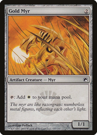 Gold Myr [Scars of Mirrodin] | Exor Games Truro