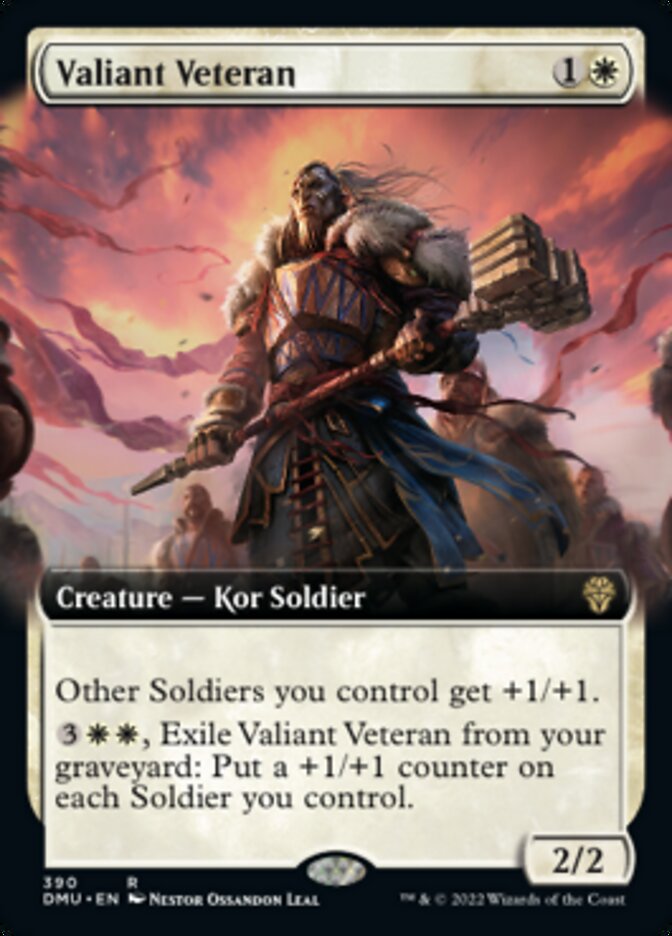 Valiant Veteran (Extended Art) [Dominaria United] | Exor Games Truro