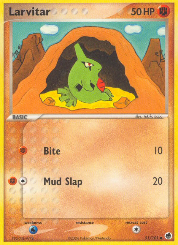 Larvitar (51/101) [EX: Dragon Frontiers] | Exor Games Truro