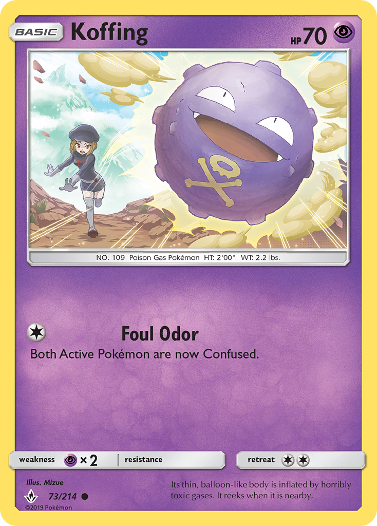 Koffing (73/214) [Sun & Moon: Unbroken Bonds] | Exor Games Truro