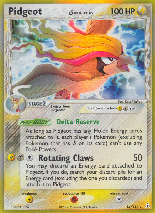 Pidgeot (14/110) (Delta Species) [EX: Holon Phantoms] | Exor Games Truro