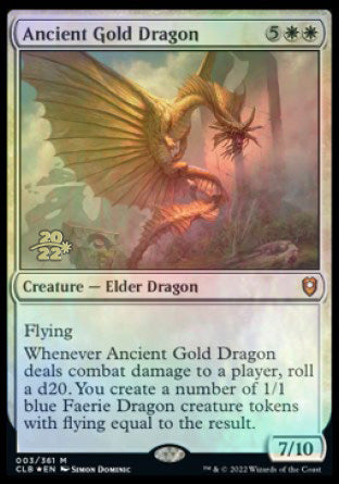 Ancient Gold Dragon [Commander Legends: Battle for Baldur's Gate Prerelease Promos] | Exor Games Truro