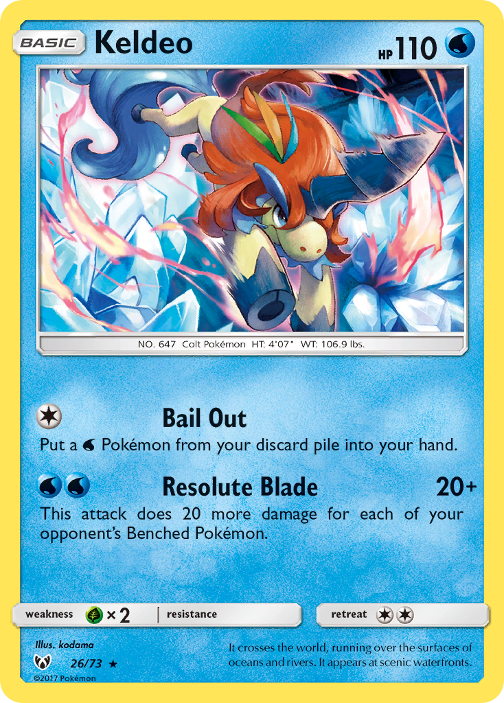 Keldeo (26/73) [Sun & Moon: Shining Legends] | Exor Games Truro