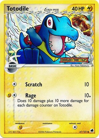 Totodile (67/101) (Delta Species) (Stamped) [EX: Dragon Frontiers] | Exor Games Truro