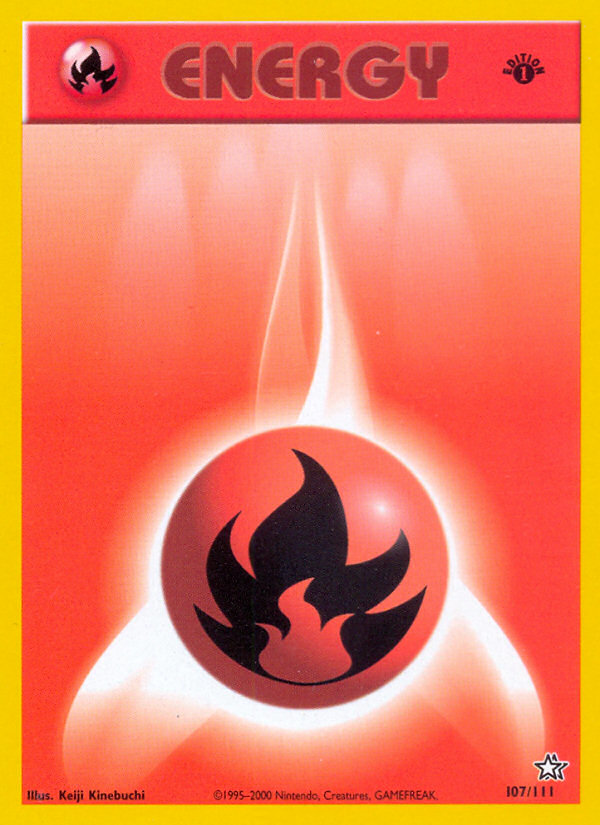 Fire Energy (107/111) [Neo Genesis 1st Edition] | Exor Games Truro