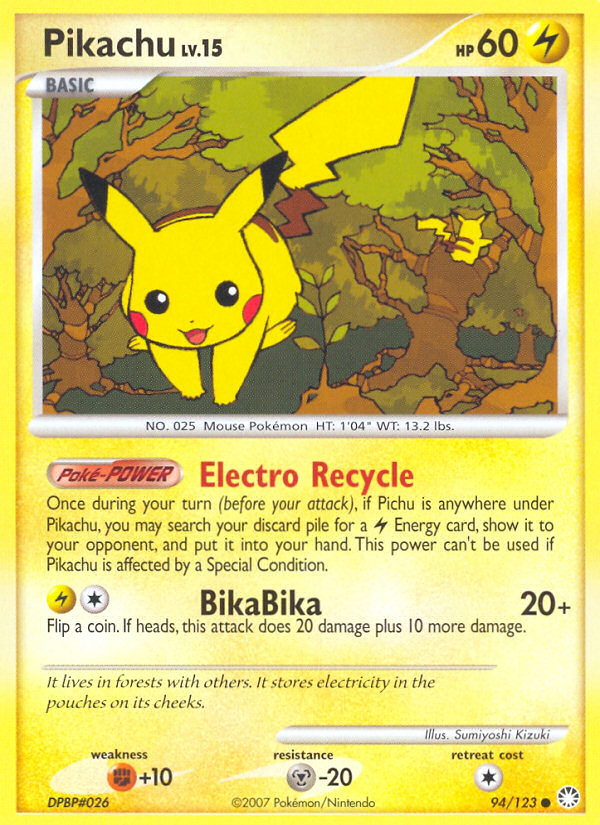 Pikachu (94/123) [Diamond & Pearl: Mysterious Treasures] | Exor Games Truro